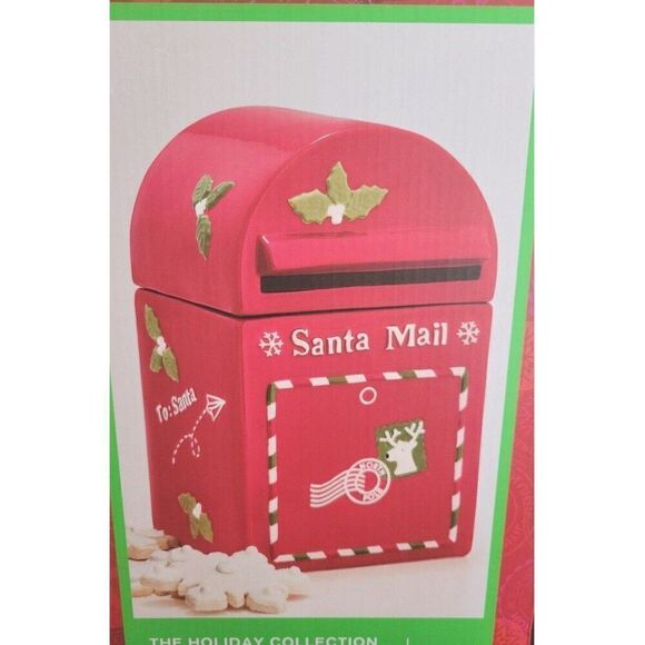 MARTHA STEWART COLLECTION Letters To Santa Cookie Jar - Picture 4 of 6
